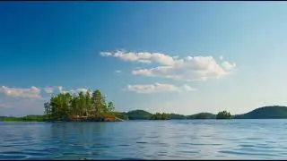 [10 Hours] Finnish Lake with Trees in Summertime - Video & Audio [1080HD] SlowTV