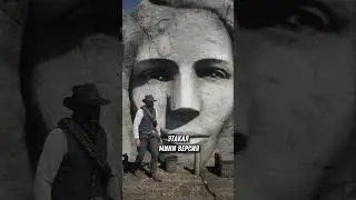 Лицо выточенное в скале в RDR 2 🗿💔