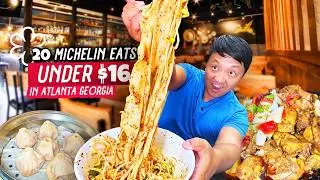 20 MICHELIN Eats UNDER $16! Michelin CHEAP EATS in Atlanta Georgia