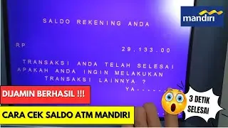 Cara Cek Saldo di ATM Mandiri