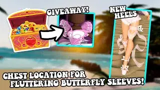 ROYALE HIGH FLUTTERING BUTTERFLY SLEEVES CHEST LOCATION!!! + NEW BUTTERFLY SHOES! (GIVEAWAY!)