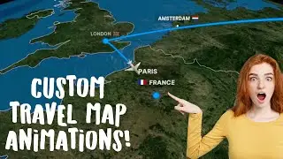 Custom Travel Map Animations! #travel #animation #videoediting