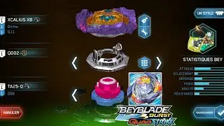 DIVINE XCALIUS X8 GAMEPLAY BEYBLADE BURST QUADSTRIKE APP