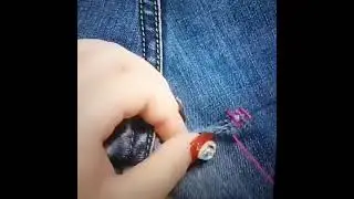 Красиво и аккуратно зашиваем дырки на джинсах