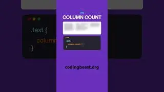 Column count property in CSS 