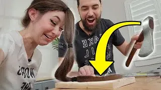 Cutting my wife’s hair with an AXE?