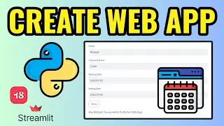 Date Input Widget - Web App with Python Streamlit Lesson 18