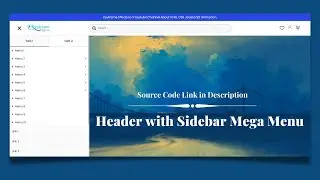 Responsive Header with Sidebar Mega Menu Using HTML CSS & JavaScript