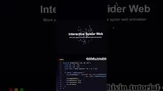 Interactive Spider Web | HTML | CSS | Js | 