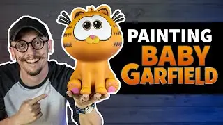 Airbrushing Baby Garfield 3D Print  | Trying out Gaahleri Mobius Airbrush