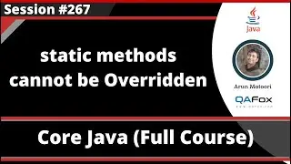 Java - Part 267 - static methods cannot be overriden