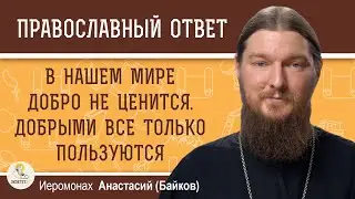 В НАШЕМ МИРЕ ДОБРО НЕ ЦЕНИТСЯ.  ДОБРЫМИ ВСЕ ТОЛЬКО ПОЛЬЗУЮТСЯ.   Иеромонах Анастасий (Байков)