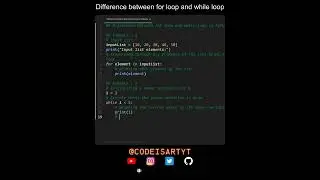 Difference between for loop and while loop in Python | Python Examples | Python Coding Tutorial