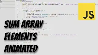 JAVASCRIPT for beginners - how to sum up random array (and animate it)