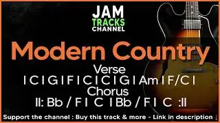 Country / Modern Country Ballad Guitar Backing Track in C