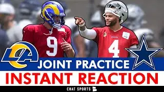 Cowboys vs. Rams Joint Practice INSTANT REACTION & Takeaways: Dak Prescott, Rico Dowdle, Mazi Smith