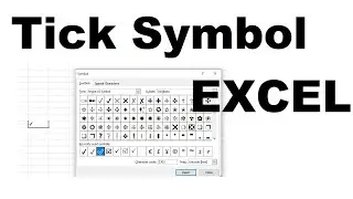 How To Insert Tick Mark In excel, Tick Symbol,Tick Symbol In Excel ردو/हिन्दी