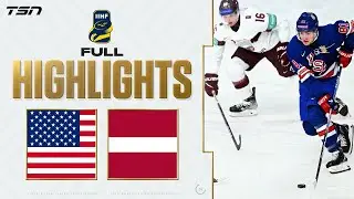 USA vs. Latvia FULL HIGHLIGHTS -- 2024 World Junior Championship quarter-final