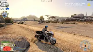 GTA V - LSPDFR 0.4.9🚔 - SAHP/CHP - Highway Bike Patrol - Aircraft Emergency Landing - 4K