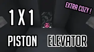 Minecraft 1x1 Elevator Made EASY - Secret/Hidden Door