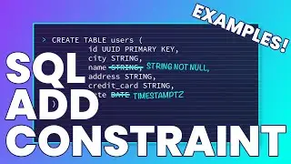 How to use ADD CONSTRAINT in SQL (with examples)