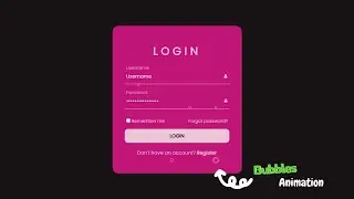 Login Form with Bubbles Animation using HTML & CSS | Login Form in HTML & CSS