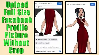 How to upload Full size profile picture without cropping on Facebook  ||  Facebook DP Without Crop