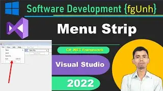 How to Implement Menu Strip in Visual Studio C# Dot Net Framework tutorial in Hindi | menu strip c#