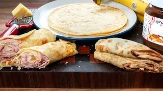 Pancakes UK Style, Simple Sweet and Savoury Pancakes UK style.