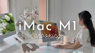 🖥️ iMac M1 24-inch Silver Unbox with me 🤍