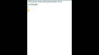#To print area and perimeter of a rectangle #python #basics