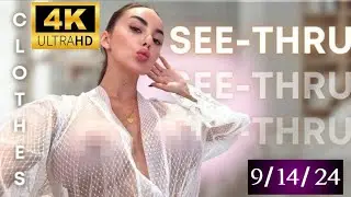 FISHNET DRESS TRANSPARENT TRY ON HAUL (4K)