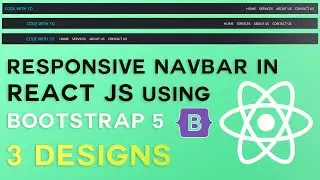 React js Responsive Navbar Using Bootstrap 5 | Simple React js Navbar | Bootstrap 5 Navbar