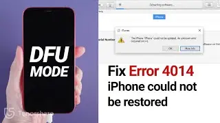 How to Fix iPhone/iTunes Error 4014 iPhone Could Not Be Restored on iOS 14.6 iPhone