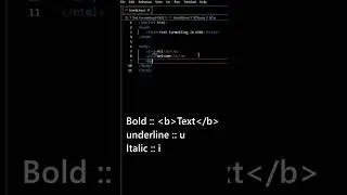 Text Formatting HTML