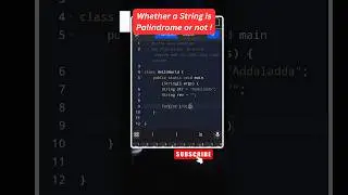 Java : Palindrome or Not | 