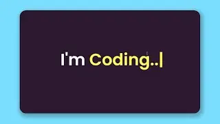 Auto typing effect using HTML CSS and JavaScript for your future projects.