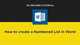 Create Numbered Lists in Word | Microsoft Word Tutorial #17