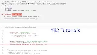 Yii2 Data truncated for column | yii2 Database Exception | Enum Datatype