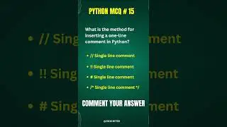 Python QA? one-line comment in #python #coding #shorts