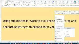 05 Using Synonyms in Word to expand vocabulary