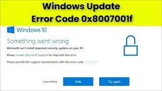 Windows Update Error Code 0x8007001f-2023