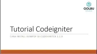 Tutorial Membuat laporan PDF dengan DOMPDF di Codeigniter