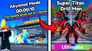 😈I GOT SUPER TITAN DRILL MAN!😨ABYSMAL MODE☠️| Roblox Toilet Tower Defense