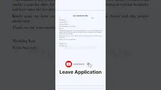 Leave Application #leaves #short