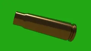 Rifle Shell Bullet Casing Animation - Green Screen Footage