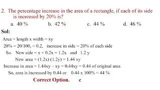 Basic Arithmetic | Geometry Area Problems Math Questions for Nts, Fpsc, Ppsc