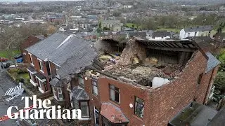 Roofs blown off houses as Storm Gerrit brings high winds and floods to UK