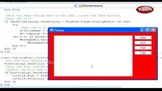 Tutorial for Visual Studio Net | The Save Dialog Control | Learn Visual Studio.Net