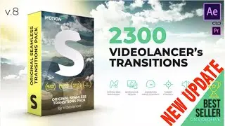 Videolancer's Transitions (UPDATE 2024) | Original Seamless Transitions Pack V8.1